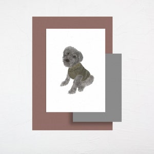 Schnauzer Fine Art Decor Digital Print | Dog Painting Design Print | Modern Dog Art Home Decor | Schnauzer Pet Gift Print | Pet Illustration