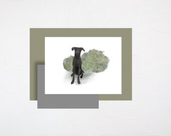 Black Lab Fine Art Decor Digital Print | Dog Painting Design Print | Modern Dog Art Home Decor | Labrador Pet Gift Print | Pet Illustration