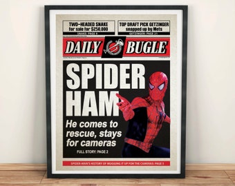 Sam Raimi Spider-Man Newspaper Movie Poster Print
