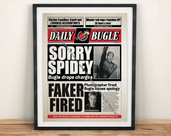 Sam Raimi Spider-Man Movie Newspaper Poster Print