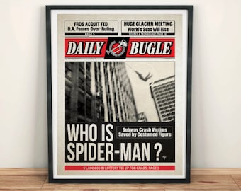 Sam Raimi Spider-Man Newspaper Poster Print: Superhero Wall Art