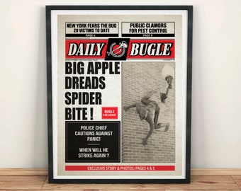 Sam Raimi Spider-Man Newspaper Poster Print: Superhero Wall Art