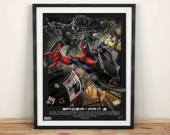 Spider-Man 3 Newspaper Movie Poster Print