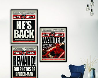 Spiderman Daily Bugle Newspaper Prop Replica - Set of 3