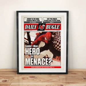 Sam Raimi Spider-Man Movie Newspaper Poster Print