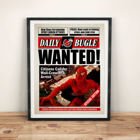 Buy Spider Man Movie Sam Raimi Spiderman Newspaper Poster Print Online in  India - Etsy