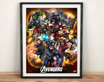 Avengers | Endgame Movie | Infinity War | MCU Marvel Poster Print |