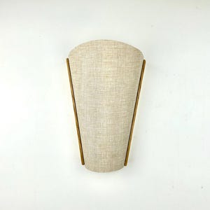 Aplique de tela. Aplique de roble. Aplique de madera. Aplique de tela. Apliques de pared. Wandlamp. Material ecológico. Envío ecológico.