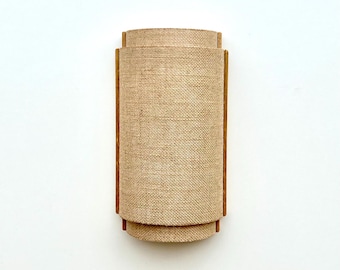 Aplique de pared enchufable de ratán estilo bohemio, lámpara de pared de madera Japandi, aranceles pagados en EE. UU.