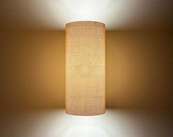 Wood and fabric wall lamp. Oak wall lamp. Wooden wall lamp. Wall lights. Leaf printed fabric. Ecological shipping. Sconce lamp. wood lamp