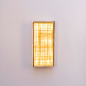 Wall lamp. Natural oak wood and authentic Egyptian papyrus, beautiful warm ambient light. ecological material. ecological shipping.