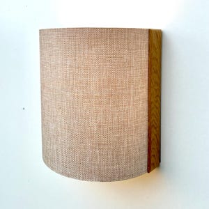Wood and fabric wall lamp. Oak wall lamp. Wooden wall lamp. Wall lights. Ecological material. Ecological shipping. Sconce lamp. wood lamp