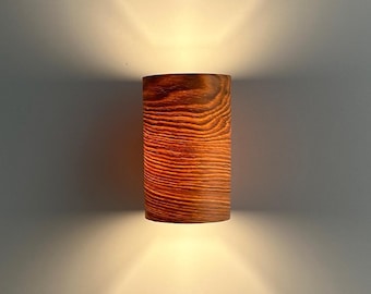 Handmade Rustic Wooden Wall Sconce – Up Down Light, tariffs paid to the US