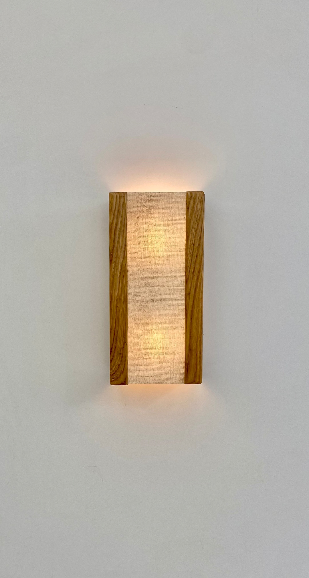 Buy Wall Lamp Made With Natural Oak Wood and Fabric. Sustainable Online in  India Etsy
