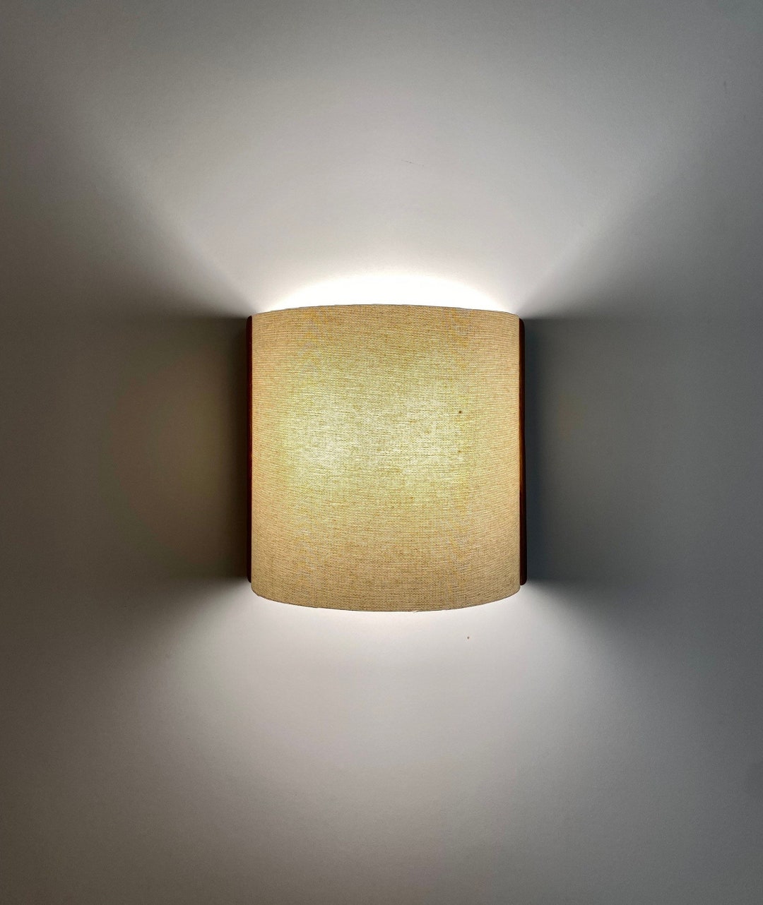 Wood and Fabric Wall Lamp. Oak Wall Lamp. Wooden Wall Lamp. Wall Lights. Ecological Material
