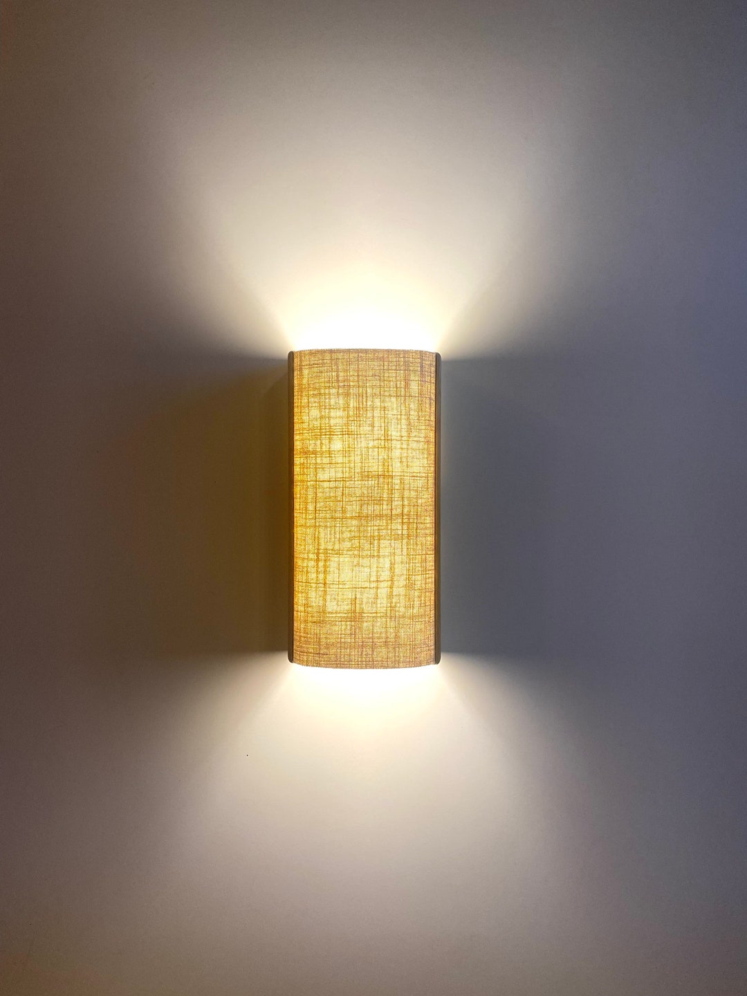 Wood and Fabric Wall Lamp. Oak Wall Lamp. Wooden Wall Lamp. Wall Lights. Ecological Material