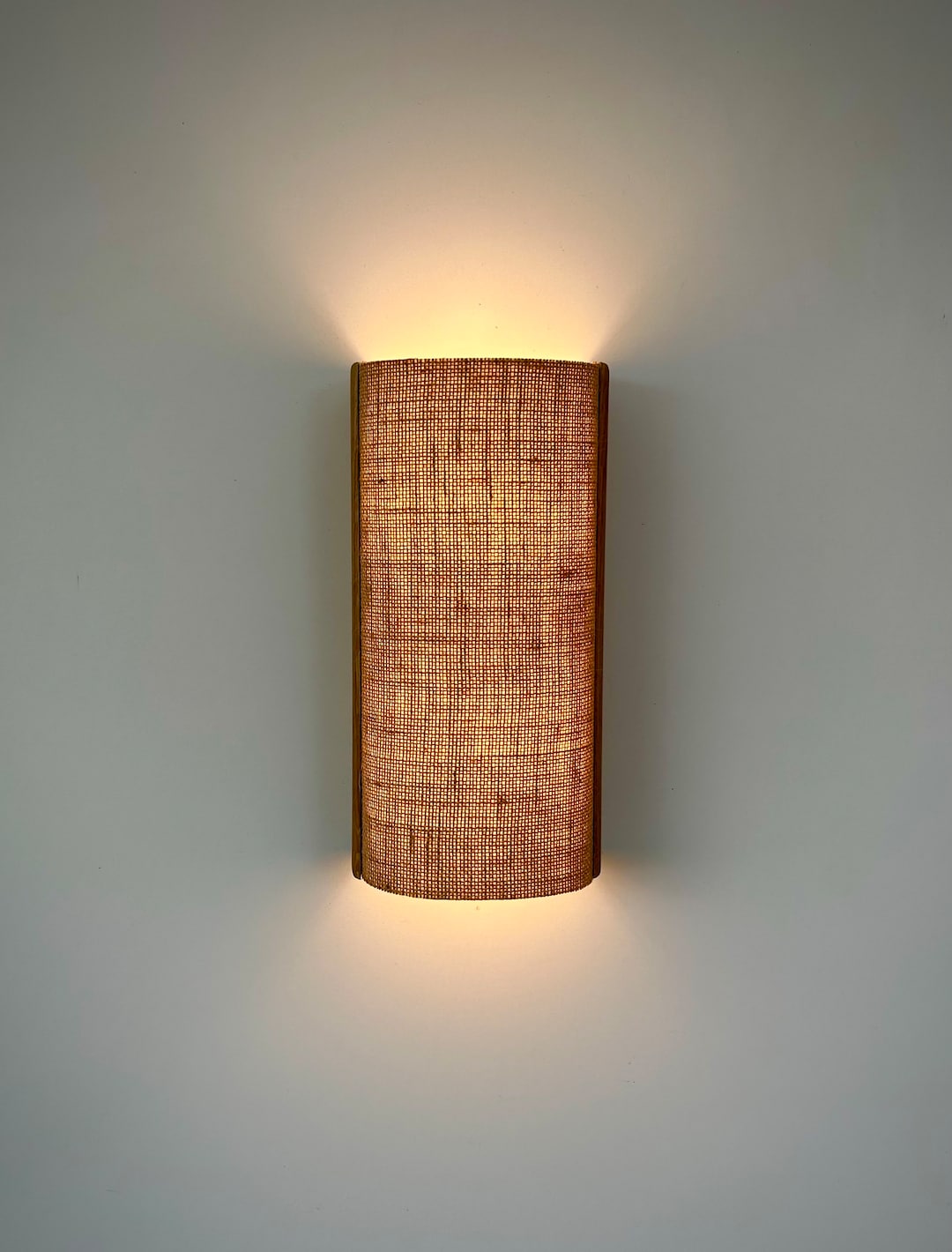 Wood and Fabric Wall Lamp. Oak Wall Lamp. Wooden Wall Lamp. Wall Lights. Ecological Material