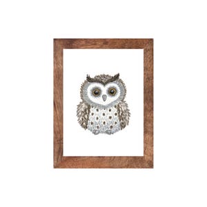 Illustration murale chambre Enfant | Hibou-Chouette | format A5