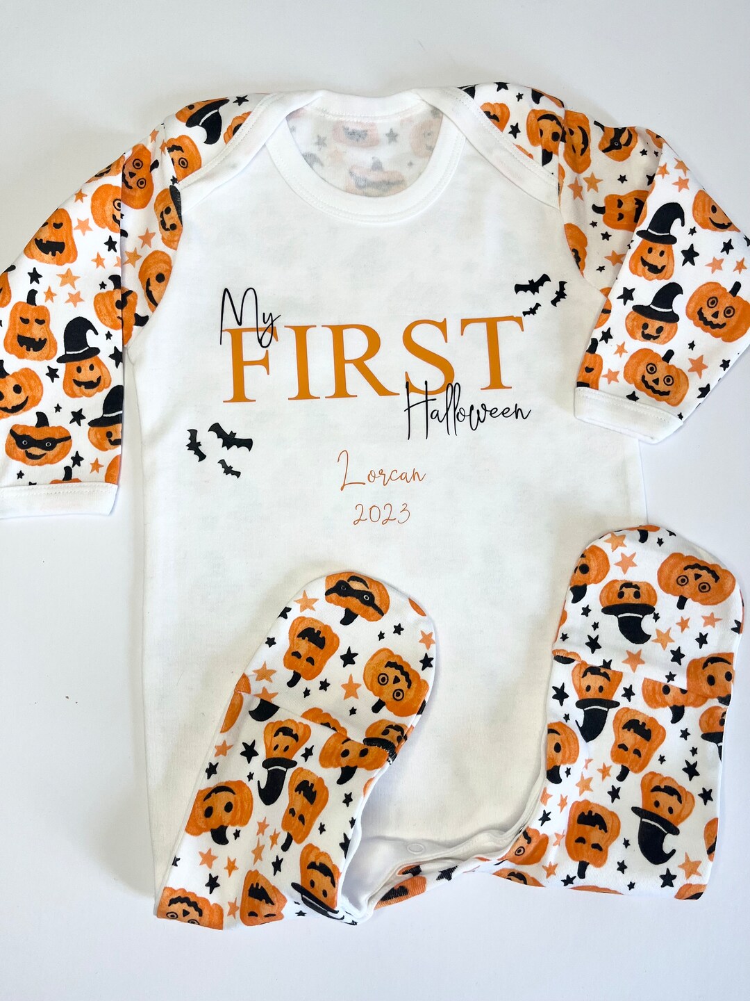 My First Halloween Babies First Halloween Sleepsuit Babies Etsy UK