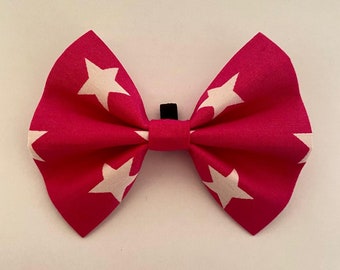 The Pink Star Dog Bow Tie