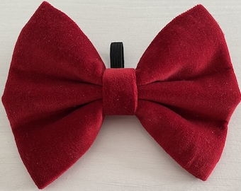 The Red Velvet Dog Bow Tie