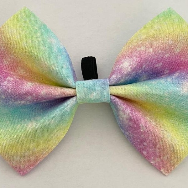 The Pastel Rainbow Dog Bow Tie