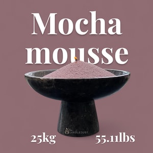 Candle Sand Wax Pearls MOCA MOUSSE Powder Kerzensand 55.11lbs/25 kg +500 Wicks UNSCENTED