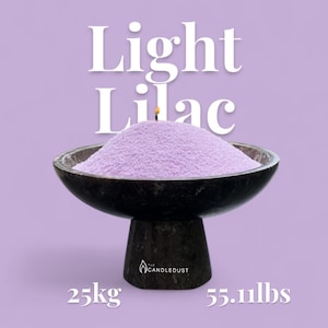 Light Lilac Pearled Candle Sand Wax – Plant-Based Granulated Wax 55.11lbs / 25kg + 500 Wicks – Unscented for Weddings & Events
