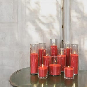 Sand wax candle RED Pearled candle for wedding / 55.11lbs/25kg/6000h + 500 wicks