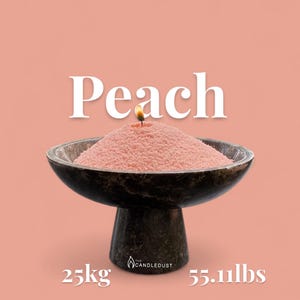 Candle Sand Wax Kerzensand PEACAH Wedding Events 55.11lbs/25 kg +500 Wicks UNSCENTED