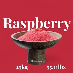 Candle Sand Wax RASPBERRY Kerzensand Wedding Events 55.11lbs/25 kg +500wicks UNSCENTED