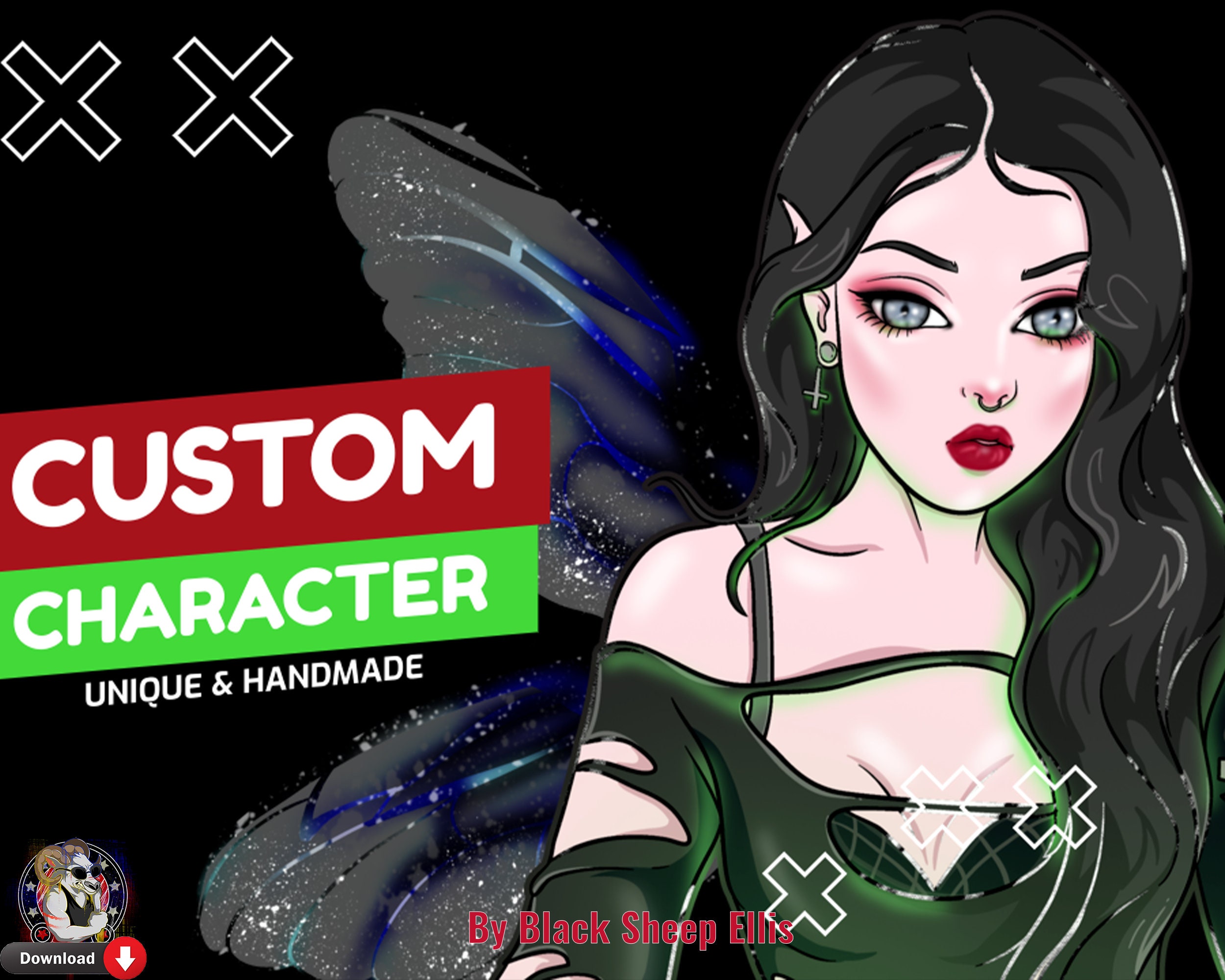 Fantasy Character Design Goth Art Horror Cartoon Characters - Etsy Israel Fantasy Character Design Goth Art Horror Cartoon Characters - Etsy Israel
