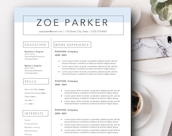 The Parker Resume Template | For Microsoft Word | INSTANT DIGITAL DOWNLOAD