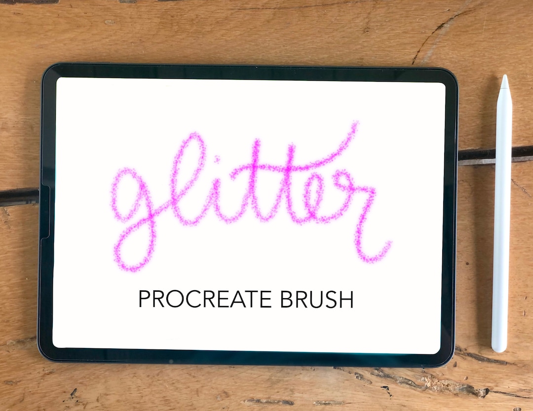 Glitter Lettering Brush | for Procreate on iPad | INSTANT DIGITAL ...