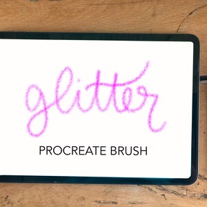 Glitter Lettering Brush | For Procreate on iPad | INSTANT DIGITAL DOWNLOAD