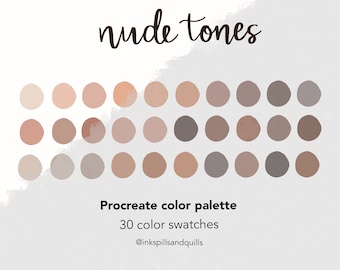 Paleta de colores de tonos desnudos / Para Procreate en iPad / DESCARGA DIGITAL INSTANTÁNEA