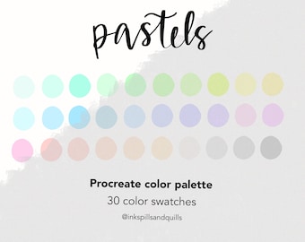 Pastels Color Palette | For Procreate on iPad | INSTANT DIGITAL DOWNLOAD