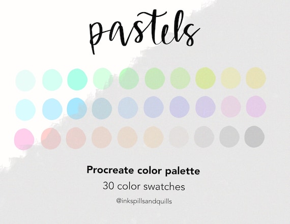 Pastels Color Palette | For Procreate on iPad | INSTANT DIGITAL DOWNLOAD