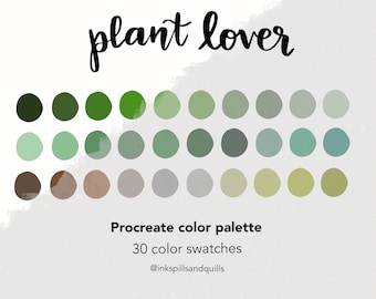Plant Lover Color Palette | For Procreate on iPad | INSTANT DIGITAL DOWNLOAD