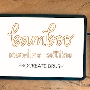 Bamboo Monoline Outline Brush | For Procreate on iPad | INSTANT DIGITAL DOWNLOAD