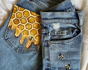 Featured image of post Jean Pocket Painting Ideas Easy / Items similar to pocket painted jeans on etsy.