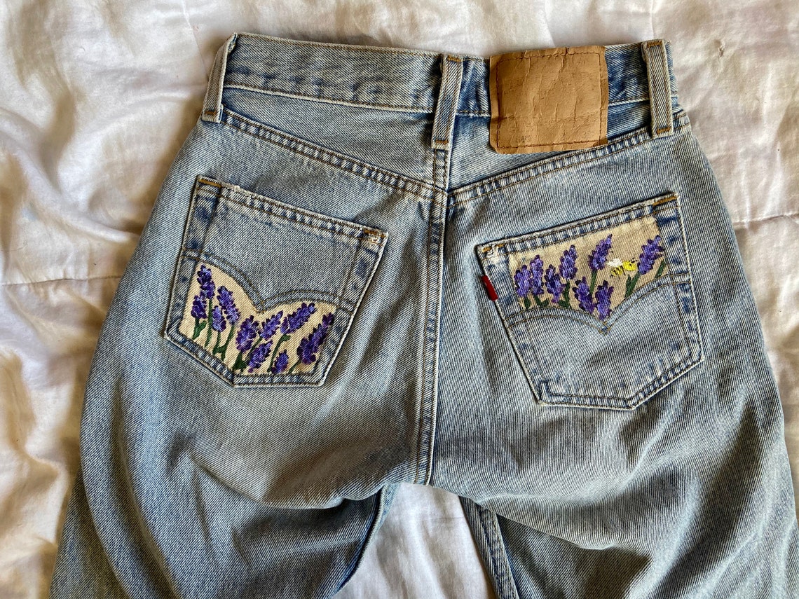 Custom Painted Jeans - Etsy