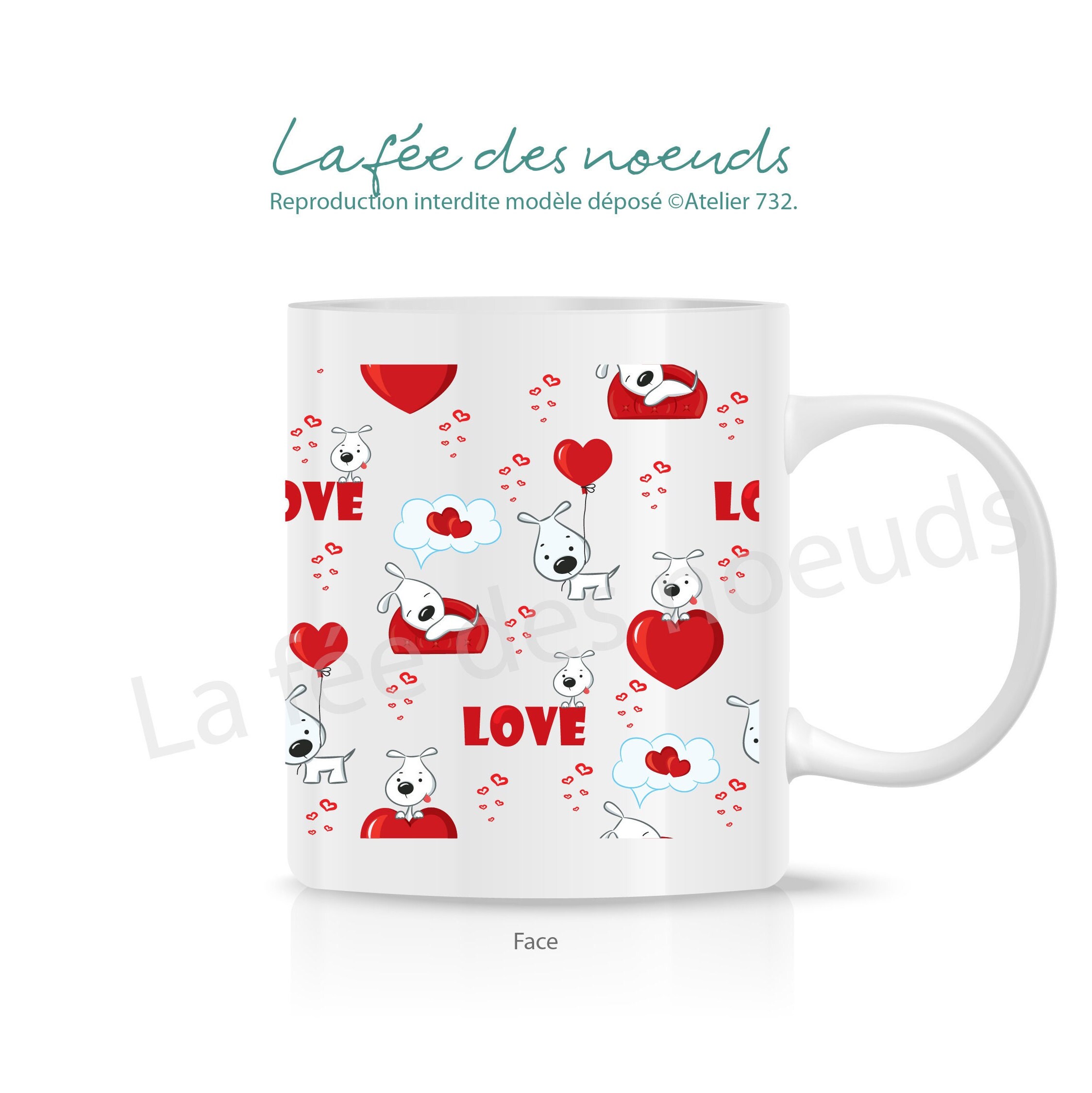 Mug Love Saint Valentin Amour Snoopies Ballon