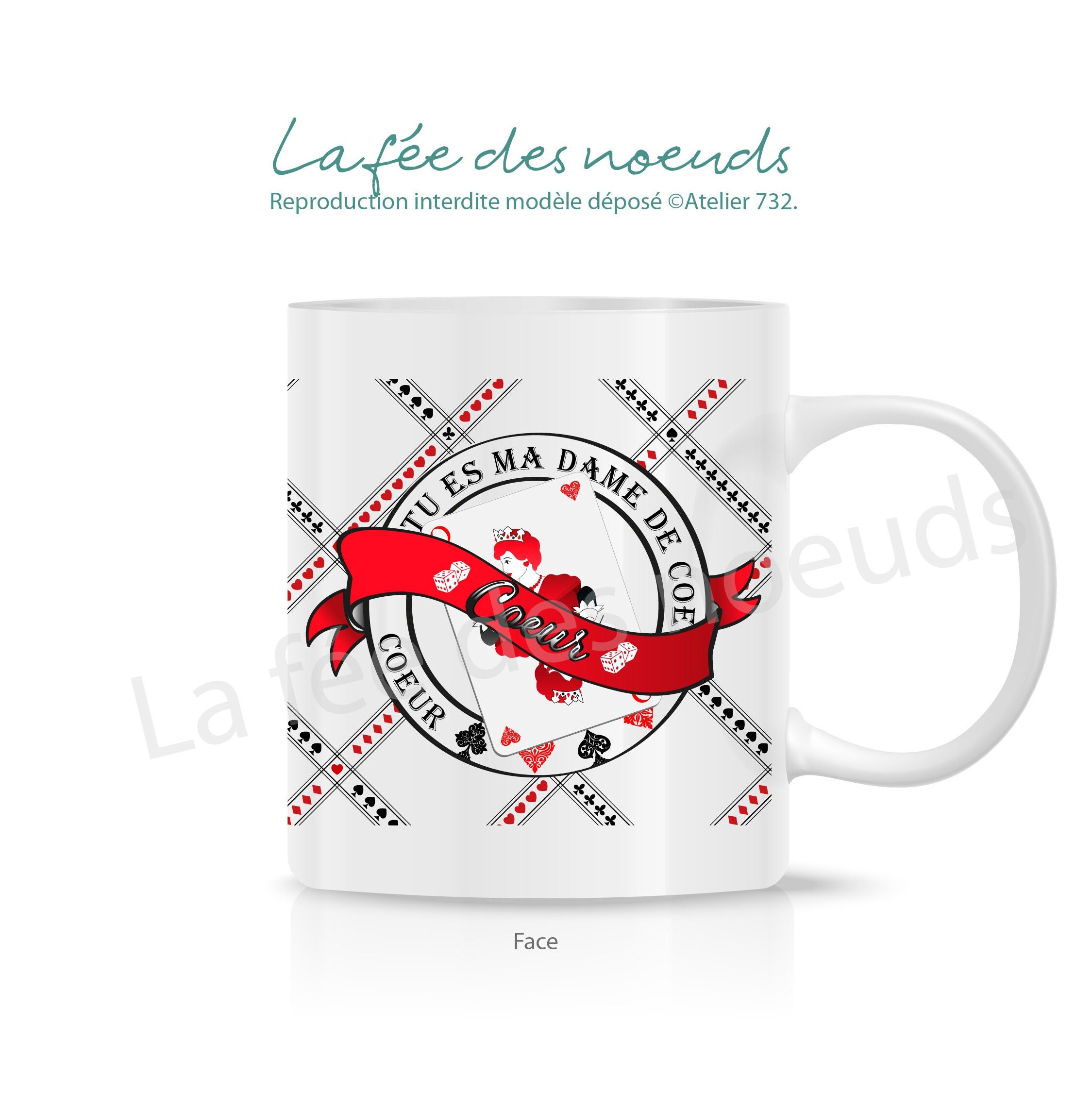 Mug Tu Es Ma Dame de Coeur Roi Cœur