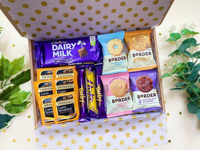 Yorkshire Tea Biscuits & Chocolate Gift Box Hamper With Etsy UK