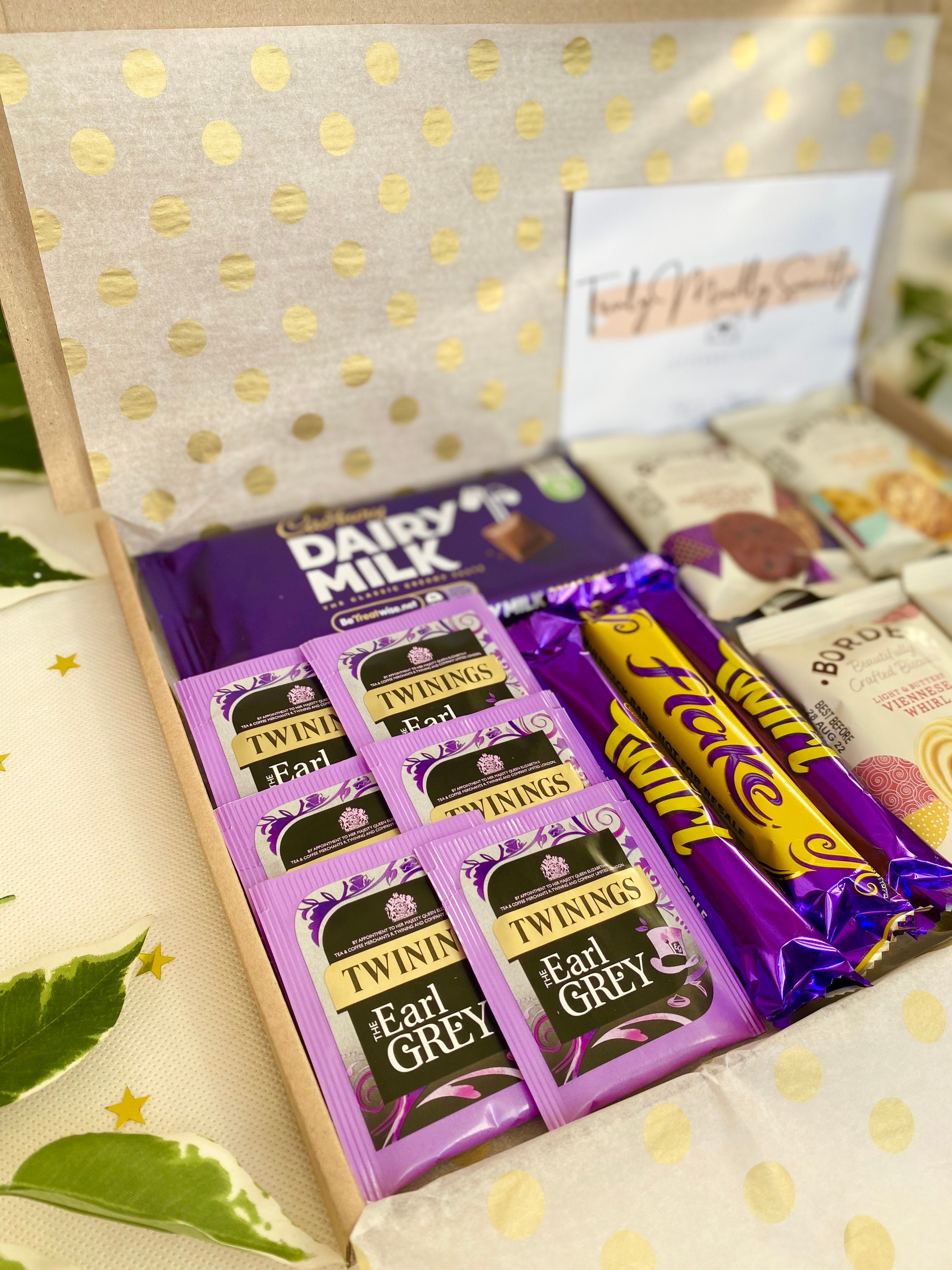 Earl Grey Tea Biscuits & Chocolate Gift Box Hamper With Etsy UK