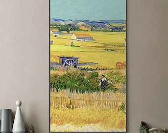 fall decor Harvest Van Gogh home decor oil painting acrylic painting canvas farmhouse wall decor landscape painting gold wall art home decor