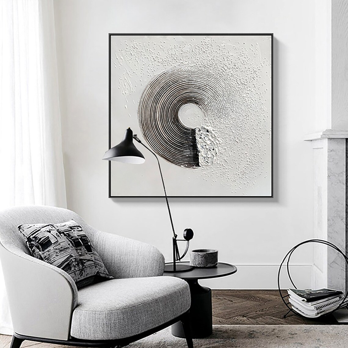 Hand Painted Tai Chi Yin Yang Zen Oil Painting Abstract Etsy
