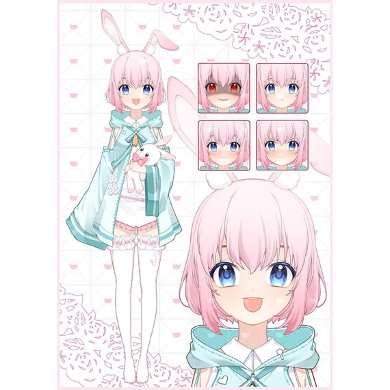 Vtuber Commission Super Fine Video Full Body Live2d Sample Etsy Australia