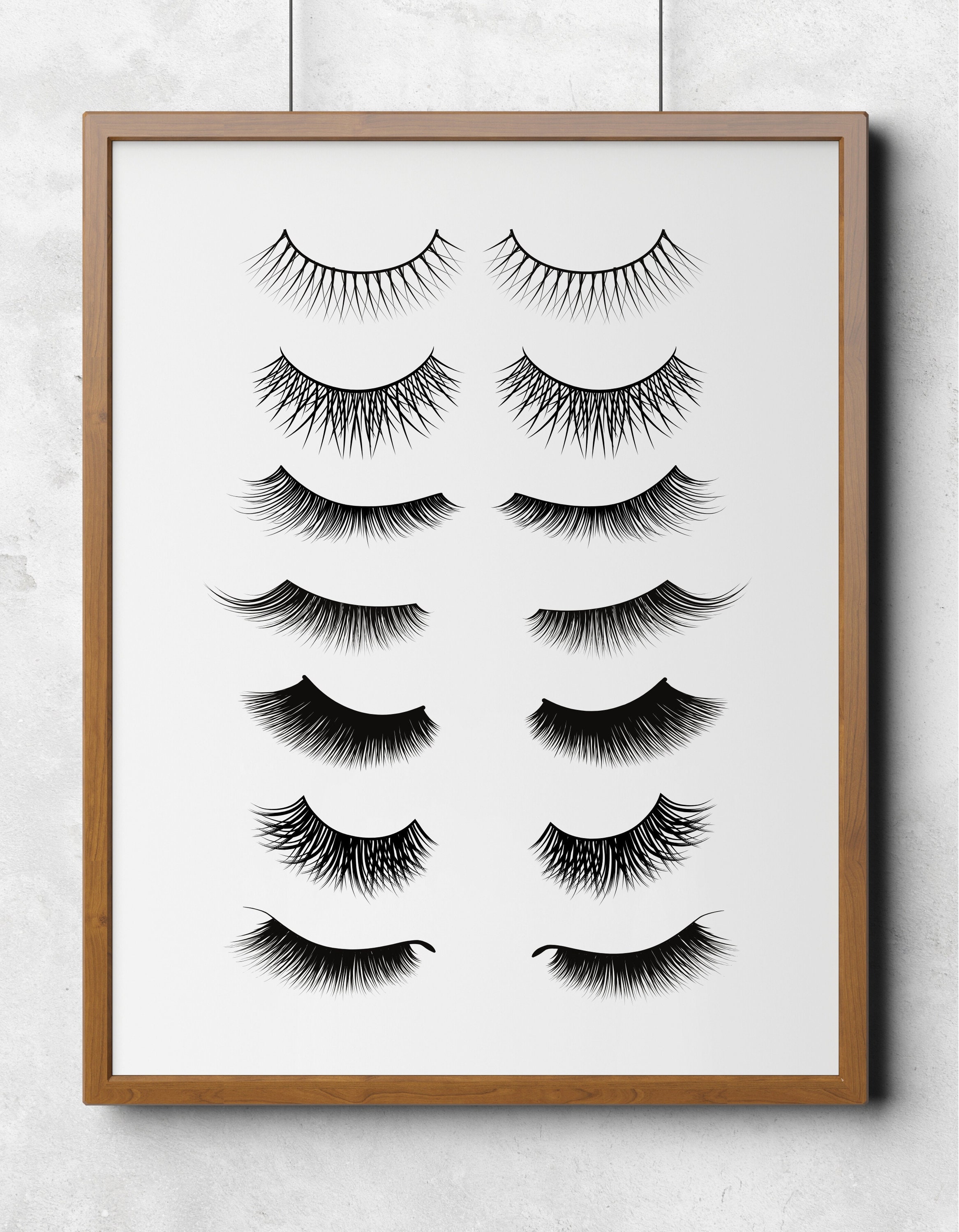 Eyelashes Prints Digital Download Wall Art Home Decor Etsy